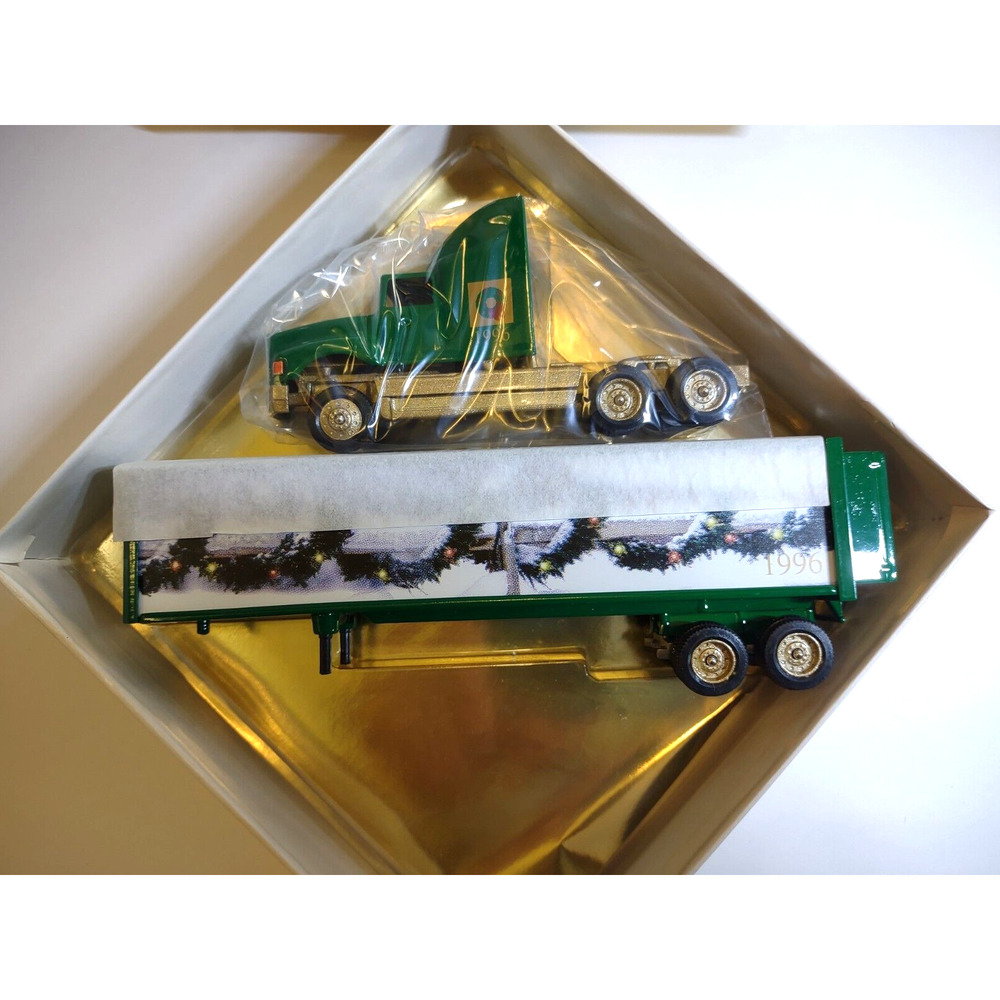 Winross Diecast Tractor Trailer Truck 1996 Green Happy Holidays ARL Transport